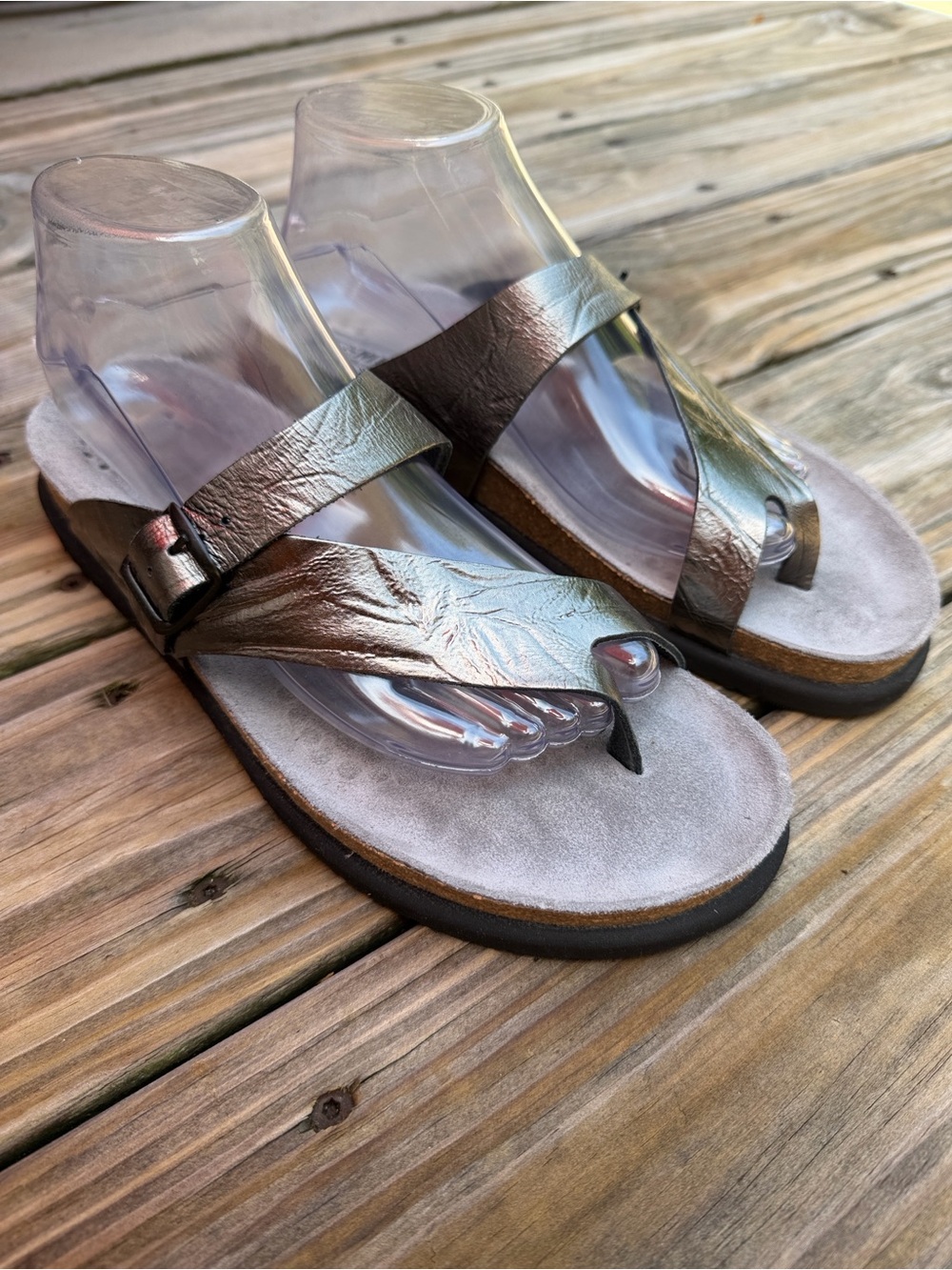 Mephisto Helena Toe Loop Sandals Grey Etna Women’s Size EU42/US11.5 NWOT